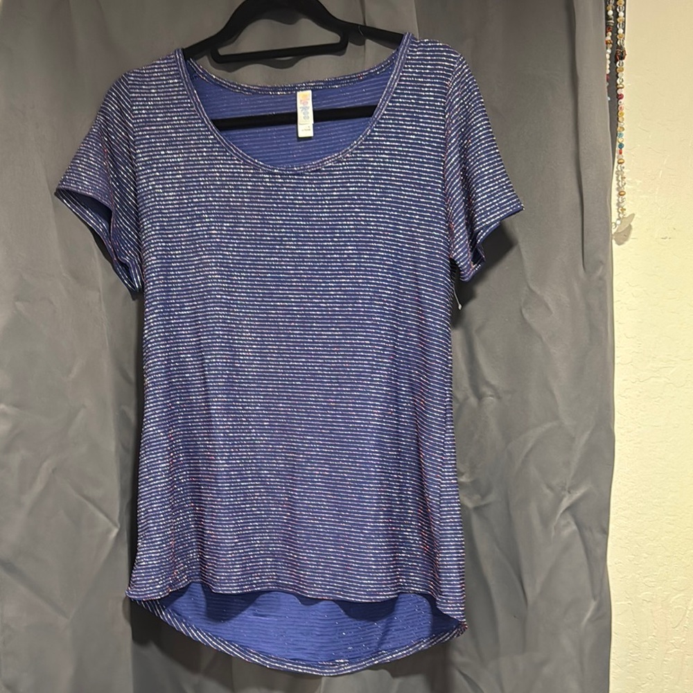 LuLaRoe Blue Short Sleeve Relaxed T-Shirt